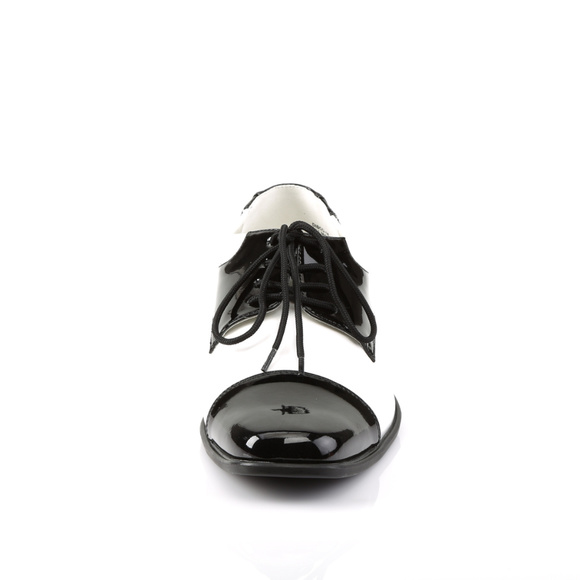 Mens Patent Lace Up 70s Disco Shoes main image 4